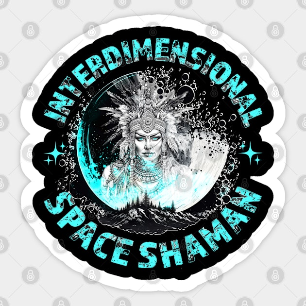 INTERDIMENSIONAL SPACE SHAMAN-moon Sticker by Tripnotic